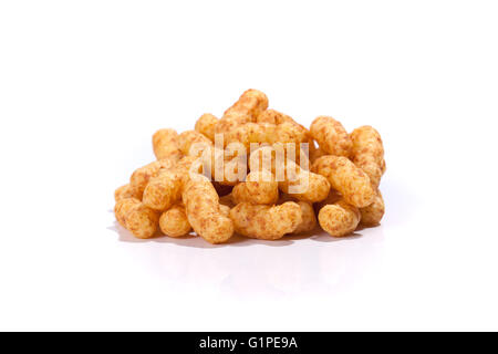 Erdnuss flips, isolierten auf weißen Hintergrund Stockfoto
