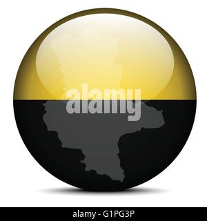 Karte anklicken der Flagge des Landes Sachsen-Anhalt, Deutschland Stock Vektor