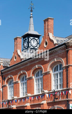 18. Jahrhundert Jacobean Rathaus, High Street, Thame, Oxfordshire, England, Vereinigtes Königreich Stockfoto