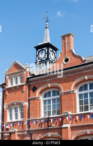 18. Jahrhundert Jacobean Rathaus, High Street, Thame, Oxfordshire, England, Vereinigtes Königreich Stockfoto