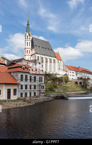 St. Vitus Kirche in Cesky Krumlov, Tschechische Republik Stockfoto