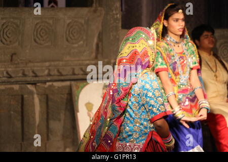 Rajasthani traditioneller Tanz Stockfoto