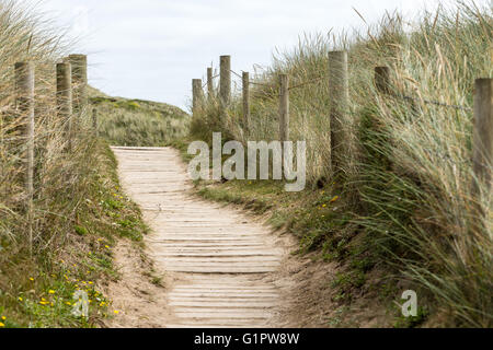 Fußweg zum Godrevy Strand, Cornwall, UK Stockfoto