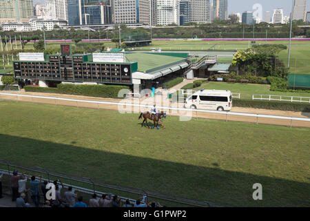 Pferderennen im Royal Bangkok Sportclub in Bangkok Thailand Stockfoto
