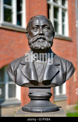 Bueste Rudolf Virchow, Charite, Berlin, Deutschland / Büste Stockfoto