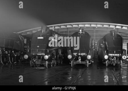 Die große Versammlung Shildon Februar 2014 in schwarz / weiß Stockfoto