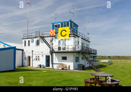 Kontrollturm Flughafen Wolverhampton Halfpenny Grün in der Nähe von Stourbridge, South Staffordshire Stockfoto