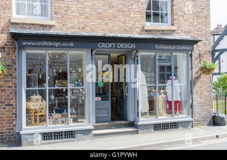 Croft Design kirchlichen Outfitters Shop in viel Wenlock, Shropshire Stockfoto