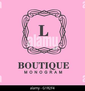 Satz von Monogram Logo Vorlage Stock Vektor