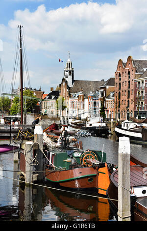 Im Juli 1620 reiste Speedwell Delfshaven an Mayflower Rotterdamer Hafen Hafen Stockfoto