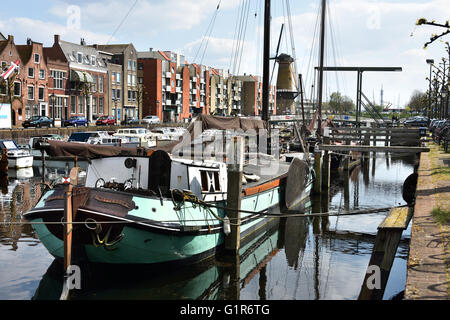 Im Juli 1620 reiste Speedwell Delfshaven an Mayflower Rotterdamer Hafen Hafen Stockfoto