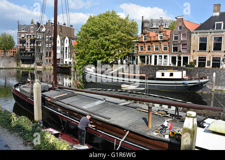 Im Juli 1620 reiste Speedwell Delfshaven an Mayflower Rotterdamer Hafen Hafen Stockfoto