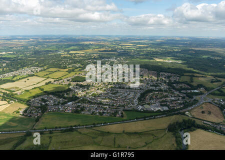 Eine Luftaufnahme des Gebiets Colehill Wimborne Minster, Dorset Stockfoto