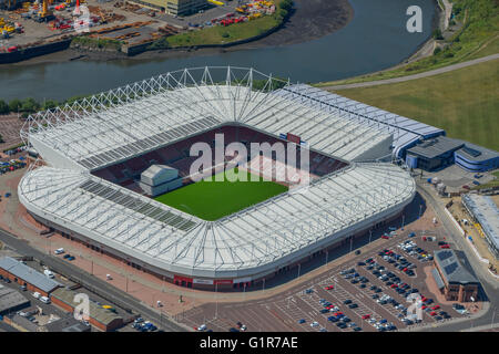 Eine Luftaufnahme des Stadium of Light, Heimat von Sunderland AFC Stockfoto