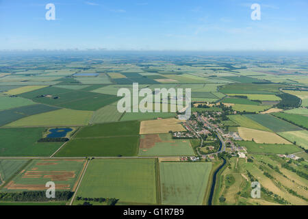 Eine Luftaufnahme des südlichen Kyme und die umliegende Landschaft Lincolnshire Stockfoto