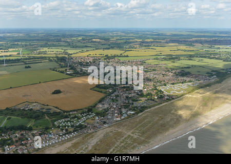 Eine Luftaufnahme des Suffolk Dorf von Kessingland Stockfoto