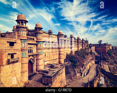 Gwalior Fort, Indien Stockfoto