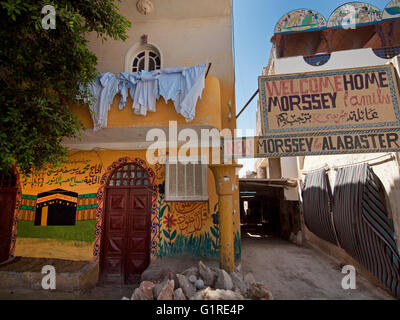 Ein Alabaster-Fabrik in der Nähe von das Tal der Könige in Ägypten Stockfoto