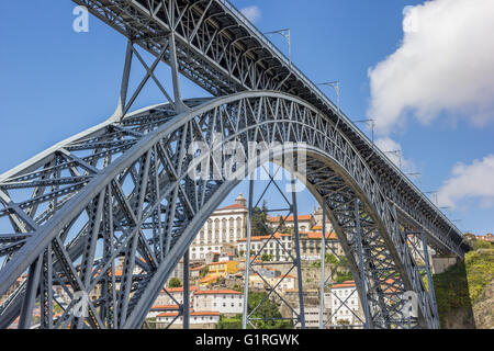 Stahl-Brücke Ponte Luis ich zwischen Porto und Gaia, Portugal Stockfoto