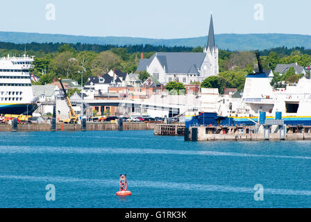 Die Ansicht der North Sydney (Nova Scotia, Kanada). Stockfoto