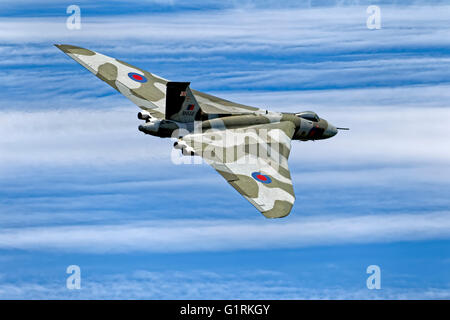 Avro Vulcan b. 2 Deltaflügel Subsonic V - Bomber XH558 G-VLCN "Spirit of Great Britain". Stockfoto