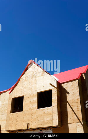 Holz gestalteten Haus im Bau in Vancouver, British Columbia, Kanada Stockfoto
