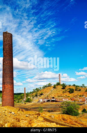 Chillago Schmelze wurde für Kupfer, Silber, Blei und Gold verwendet. Stockfoto