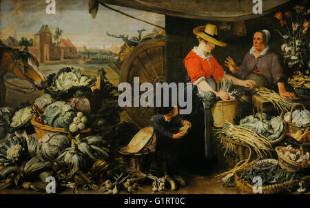 Frans Snyders (1579-1657). Flämischer Maler. Gemüsemarkt. Öl auf Leinwand. Die Eremitage. Sankt Petersburg. Russland. Stockfoto