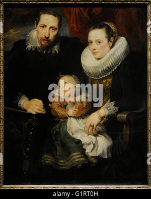 Anthony Van Dyck (1599-1641). Flämischen Barock Maler. Familienportrait. Öl auf Leinwand. Die Eremitage. Sankt Petersburg. Russland. Stockfoto