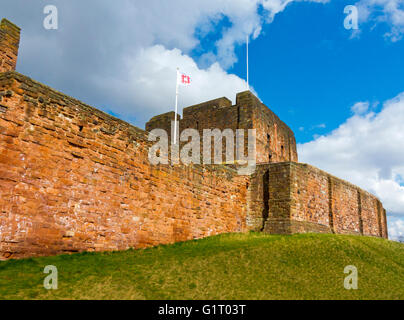 Das äußere des Carlisle Castle, erbaut im 12. Jahrhundert Carlisle Cumbria England UK Stockfoto