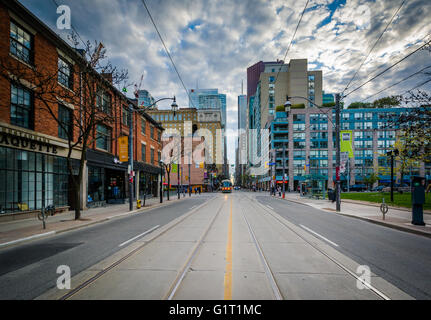 King Street East, in Toronto, Ontario. Stockfoto