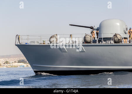 Kanone der deutschen Marine Schnellboot Stockfoto
