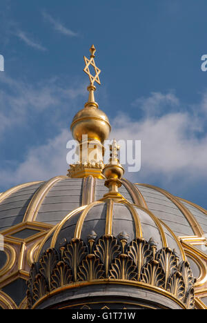 Berlin neue Synagoge im jüdischen Viertel in der Oranienburger Straße.  Detail des Daches Stockfoto