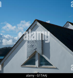 Gylly Beach Cafe, Gyllyngvase Strand, Falmouth, Cornwall Stockfoto