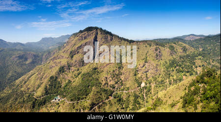 Sri Lanka, Ella, Rock erhöhte Ansicht von Little Adams Peak, Panorama Stockfoto