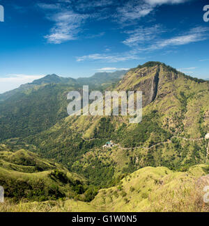 Sri Lanka, Ella, Rock erhöhte Ansicht von Little Adams Peak Stockfoto