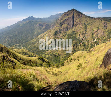 Sri Lanka, Ella, Rock erhöhte Ansicht von Little Adams Peak Stockfoto