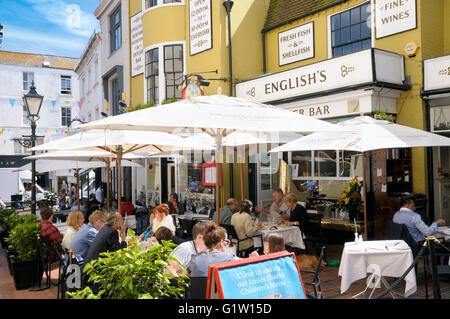 Englisch Fischrestaurant & Oyster Bar, The Lanes, Brighton, East Sussex, England, UK Stockfoto