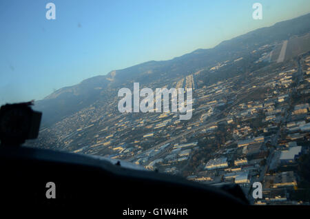 Chessna Flug Lektion. Bilder Fom über Athen, Tatoi Flughafen und Aegina Insel.  Ein tolles Geschenk von meinem guten Freund, Jim. Stockfoto