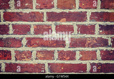 Vintage getönten alte Grunge Brick Wand Hintergrund. Stockfoto