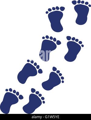 Baby Füße - Spuren Wandern Stockfoto, Bild: 104841475 - Alamy