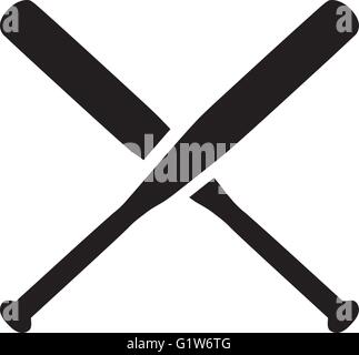 Baseball Schläger gekreuzt Stock Vektor