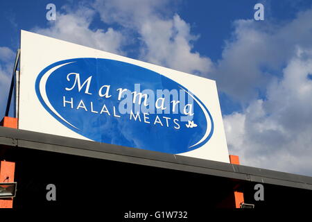 Marmara Halal Metzger in Dandenong Melbourne Victoria Australien Stockfoto