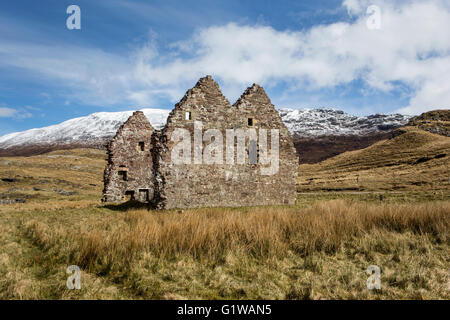 Die Ruinen von Calda House, Sutherland, Schottland. Stockfoto