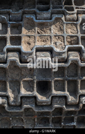 russische Panzer Spur Raupe Schlamm Hintergrund Textur Muster Nahaufnahme Stockfoto