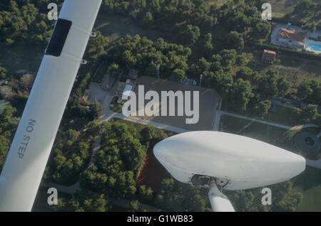 Chessna Flug Lektion. Bilder Fom über Athen, Tatoi Flughafen und Aegina Insel.  Ein tolles Geschenk von meinem guten Freund, Jim. Stockfoto