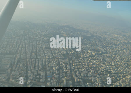 Chessna Flug Lektion. Bilder Fom über Athen, Tatoi Flughafen und Aegina Insel.  Ein tolles Geschenk von meinem guten Freund, Jim. Stockfoto