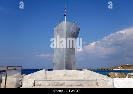 Denkmal von Elli torpedieren in Insel Tinos, Griechenland Stockfoto