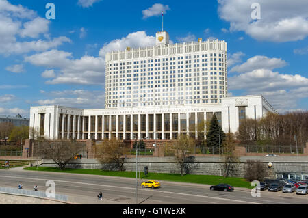 Haus der Regierung der Russischen Föderation (White House Russland), erbaut im Jahr 1965-1979, Moskau Stockfoto