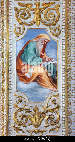 Rom, Italien - 12. März 2016: Der Prophet Fresko in der Seitenkapelle der Muttergottes der Barmherzigkeit in der Kirche Basilica San Giovanni. Stockfoto